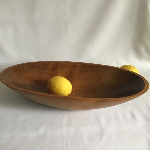Vintage Baribocraft  Large Oblong Wood Bowl - Picture 4 of 9